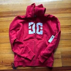 NWT Vintage DC Shoe Co Skateboarding Zip Up Hooded Sweatshirt